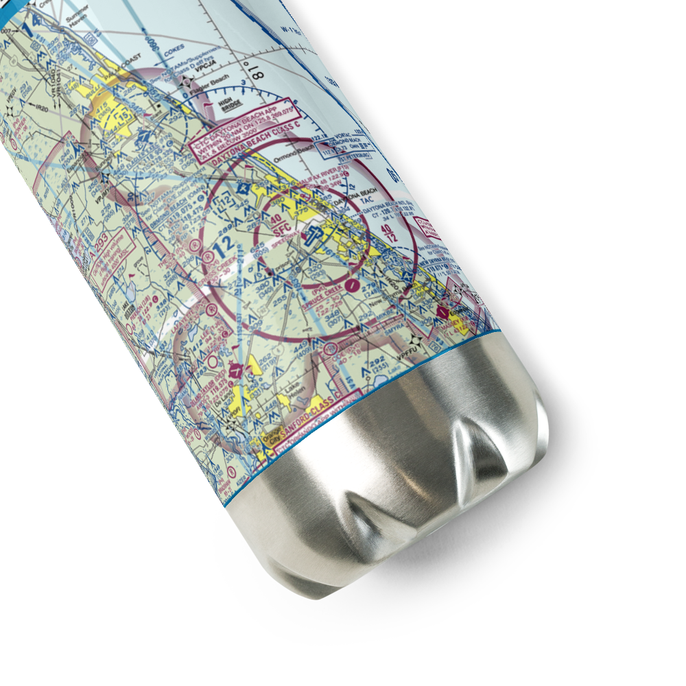 Ormond Beach Municipal Airport (OMN) VFR Sectional Water Bottle 