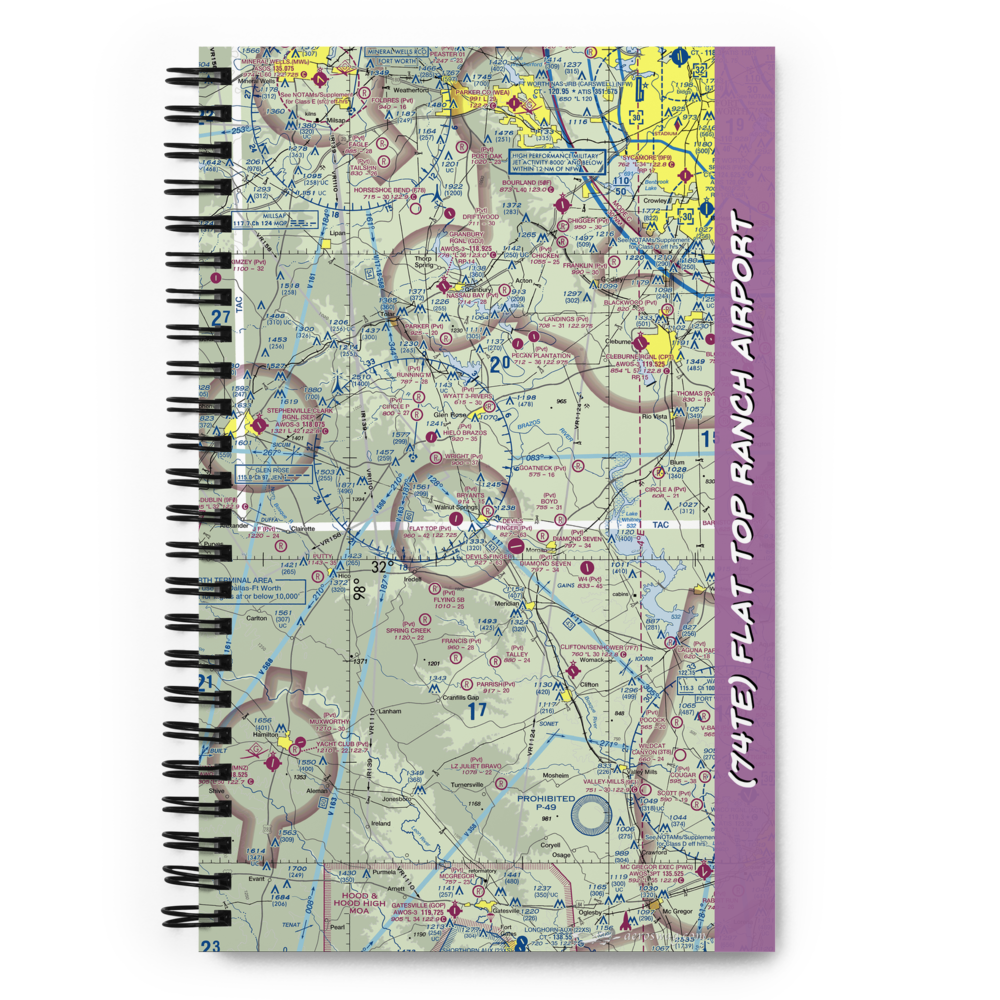 Flat Top Ranch Airport (74TE) VFR Sectional Notebook 