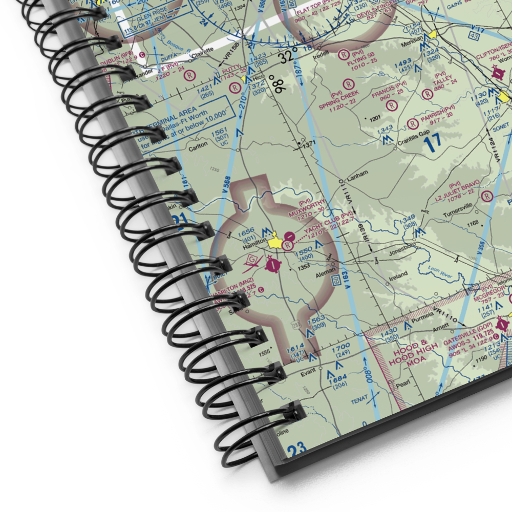 Flat Top Ranch Airport (74TE) VFR Sectional Notebook 