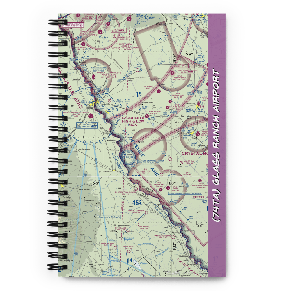 Glass Ranch Airport (74TA) VFR Sectional Notebook 