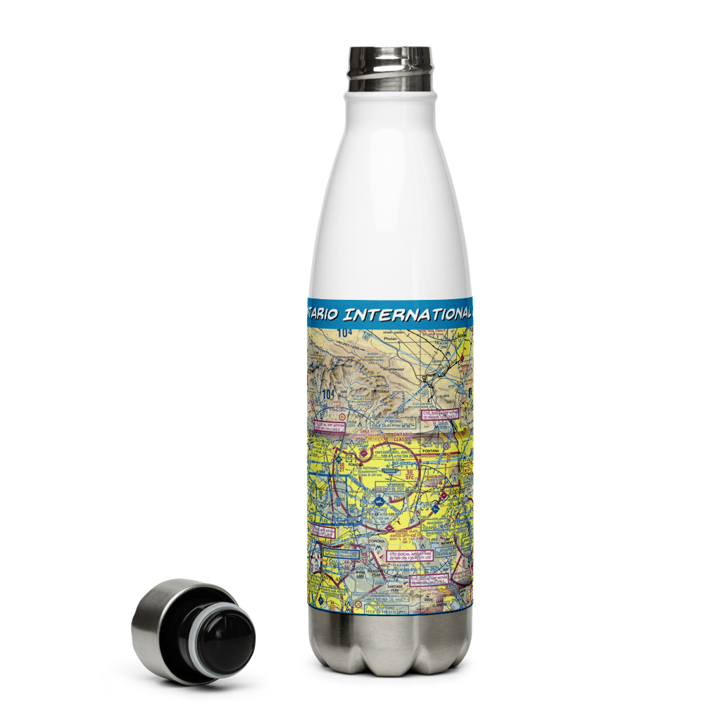 Ontario International Airport (ONT) VFR Sectional Water Bottle 