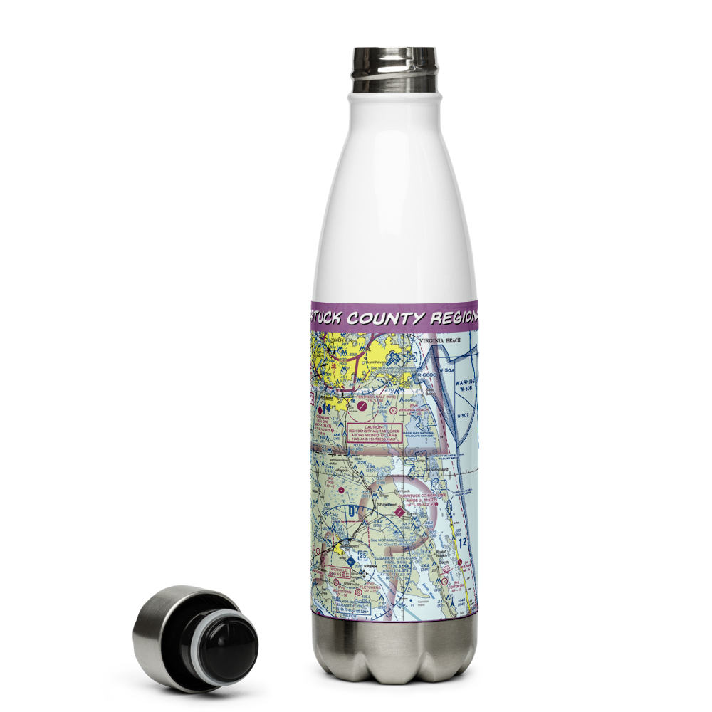 Currituck County Regional Airport (ONX) VFR Sectional Water Bottle 