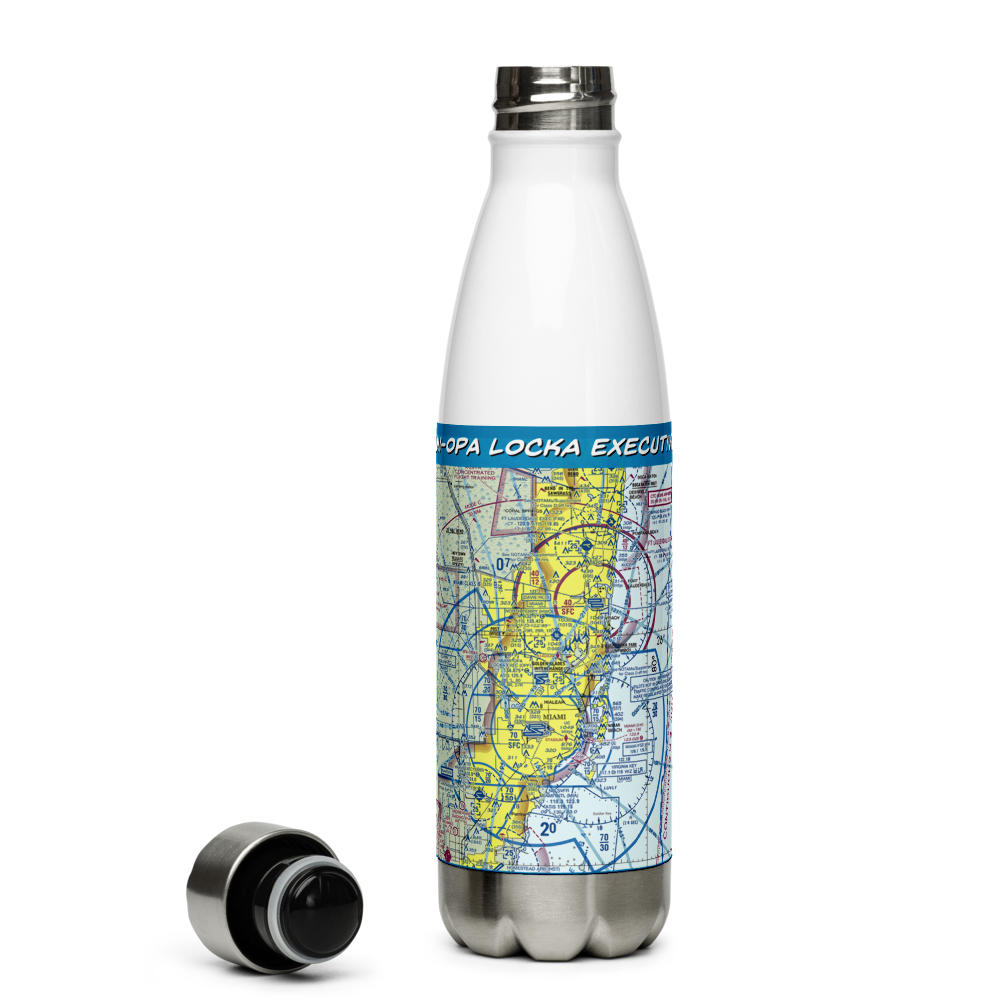 Miami-Opa Locka Executive Airport (OPF) VFR Sectional Water Bottle 