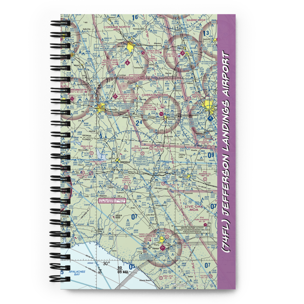 Jefferson Landings Airport (74FL) VFR Sectional Notebook 