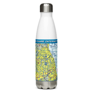 Chicago O'Hare International Airport (ORD) VFR Sectional Water Bottle