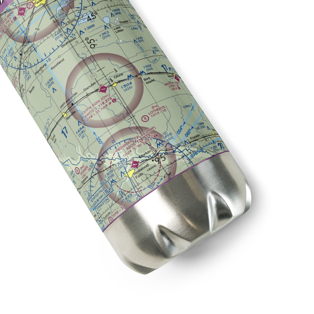 Olivia Regional Airport (OVL) VFR Sectional Water Bottle 