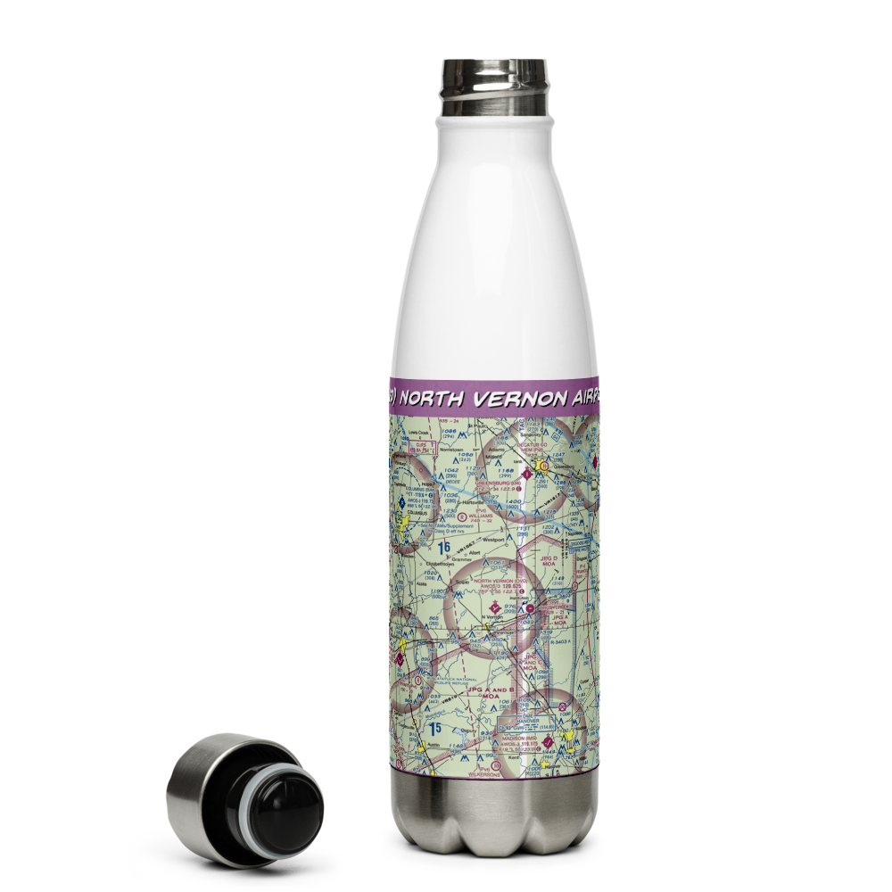North Vernon Airport (OVO) VFR Sectional Water Bottle 