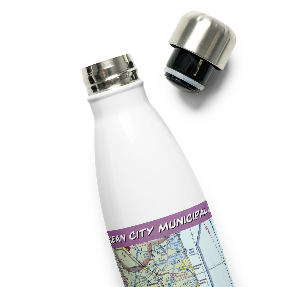 Ocean City Municipal Airport (OXB) VFR Sectional Water Bottle 