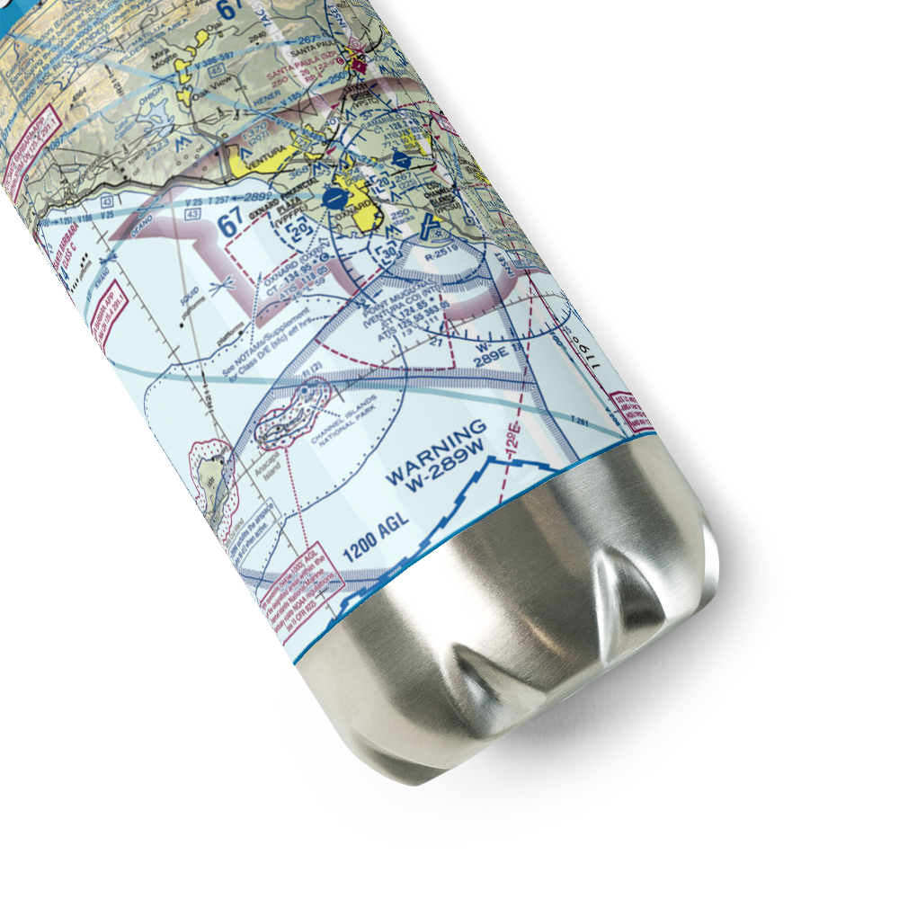 Oxnard Airport (OXR) VFR Sectional Water Bottle 