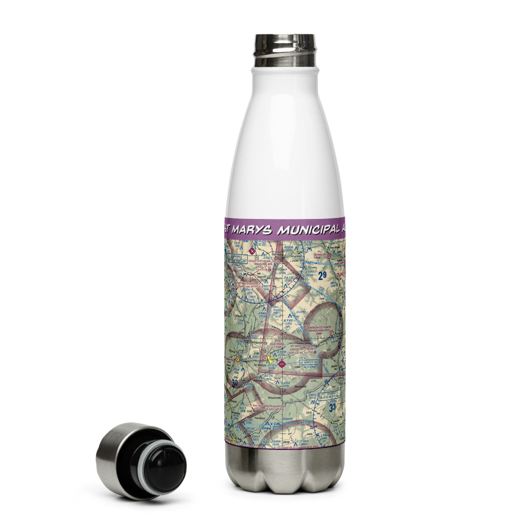 St Marys Municipal Airport (OYM) VFR Sectional Water Bottle 
