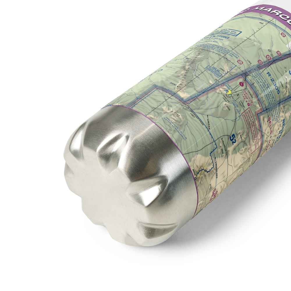 Eric Marcus Municipal Airport (P01) VFR Sectional Water Bottle 