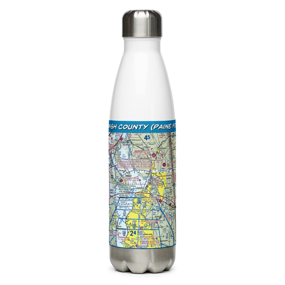 Snohomish County (Paine Field) Airport (PAE) VFR Sectional Water Bottle 