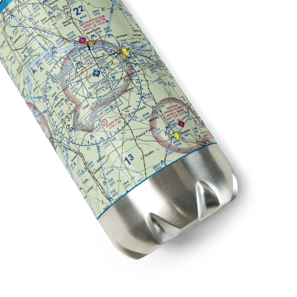 Barkley Regional Airport (PAH) VFR Sectional Water Bottle 