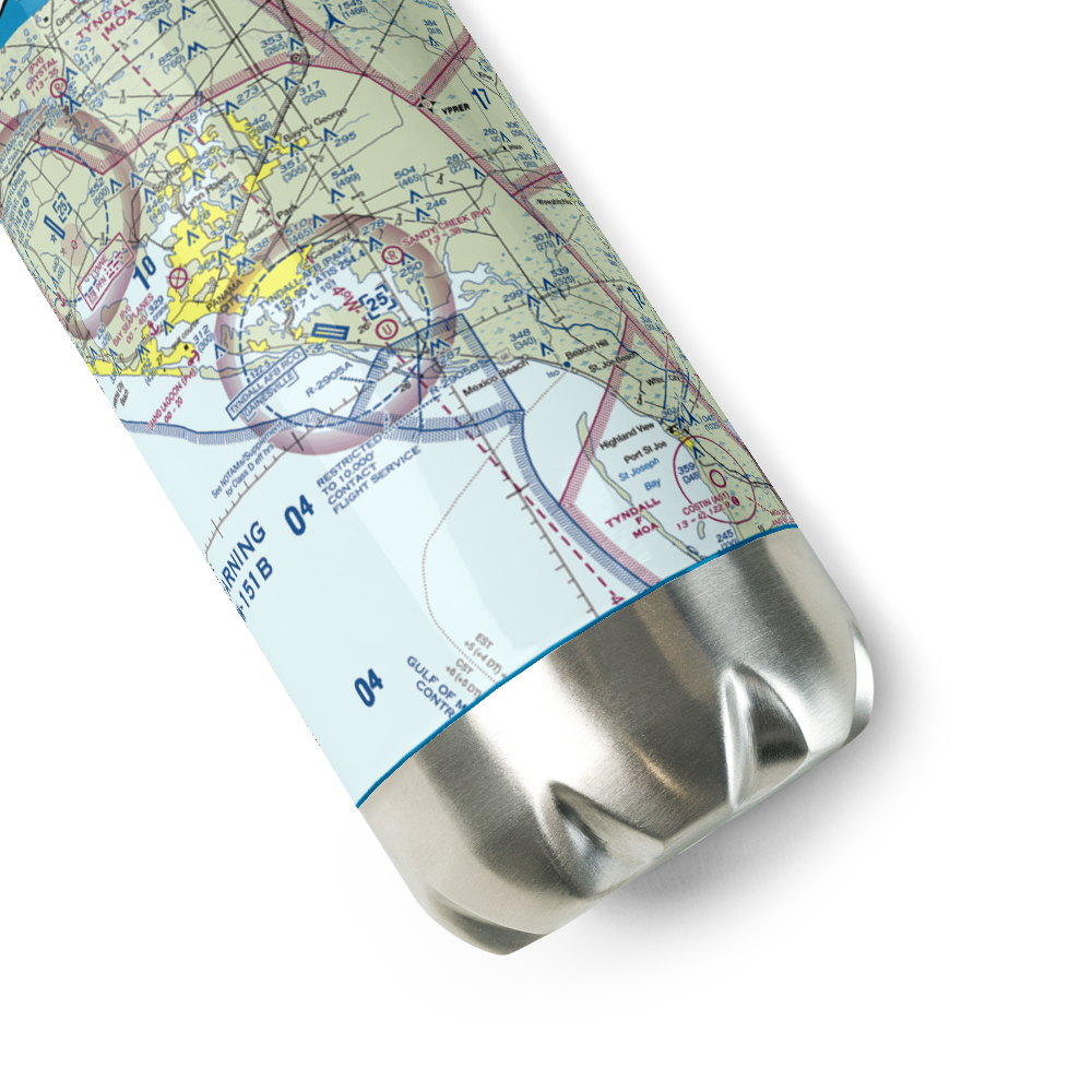 Tyndall Air Force Base (PAM) VFR Sectional Water Bottle 