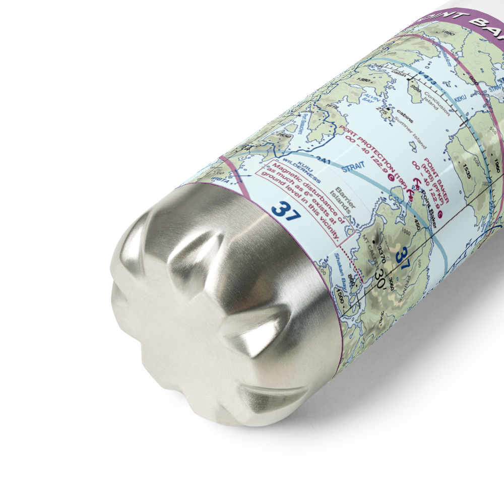 Point Baker Seaplane Base (KPB) VFR Sectional Water Bottle 