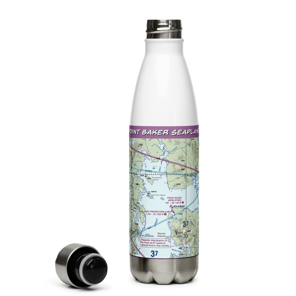 Point Baker Seaplane Base (KPB) VFR Sectional Water Bottle 