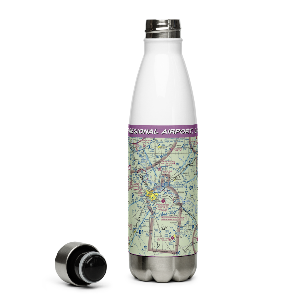 Pine Bluff Regional Airport, Grider Field (PBF) VFR Sectional Water Bottle 