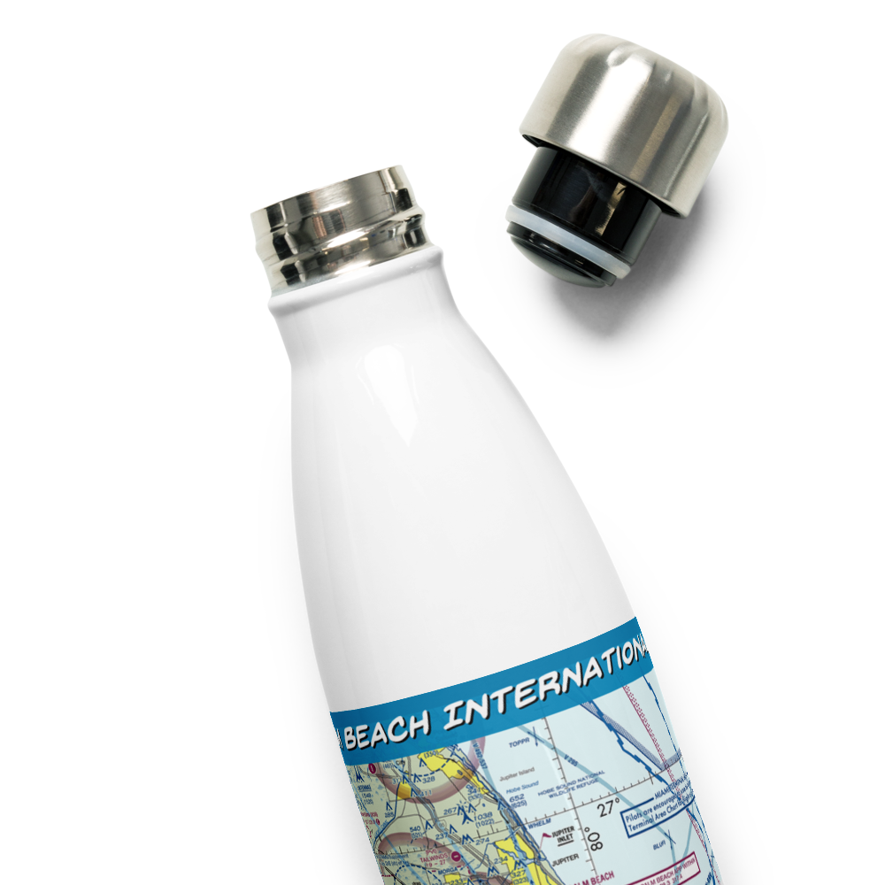 Palm Beach International Airport (PBI) VFR Sectional Water Bottle 