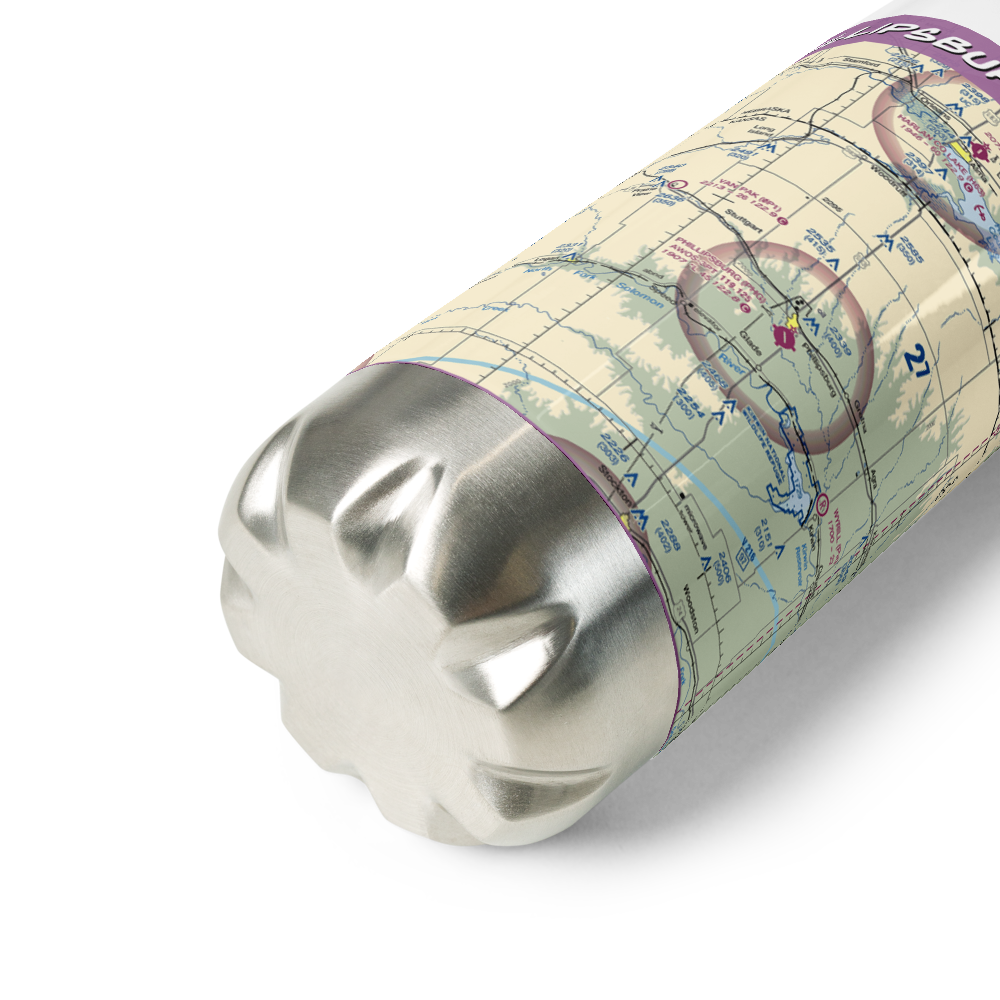 Phillipsburg Municipal Airport (PHG) VFR Sectional Water Bottle 