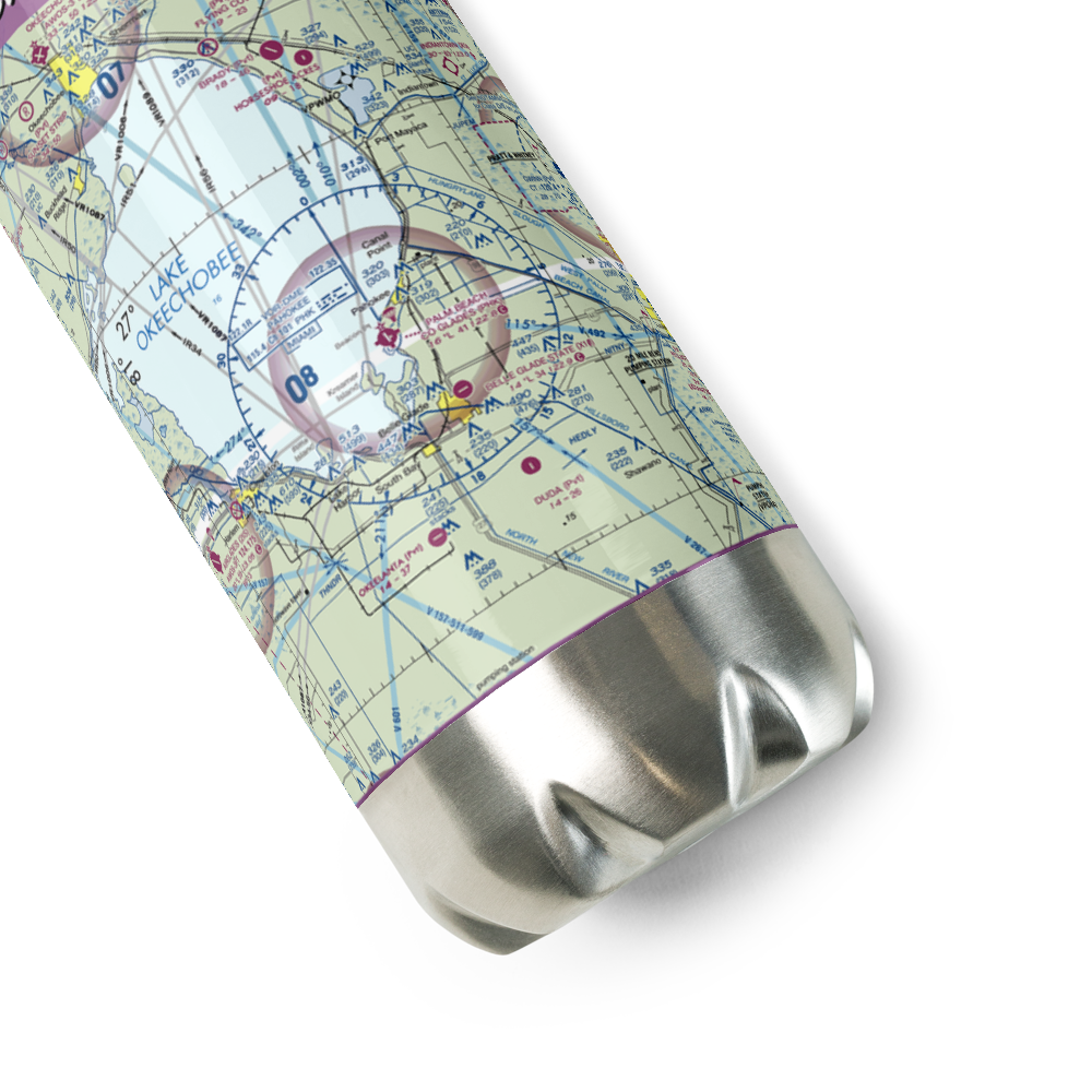 Palm Beach County Glades Airport (PHK) VFR Sectional Water Bottle 