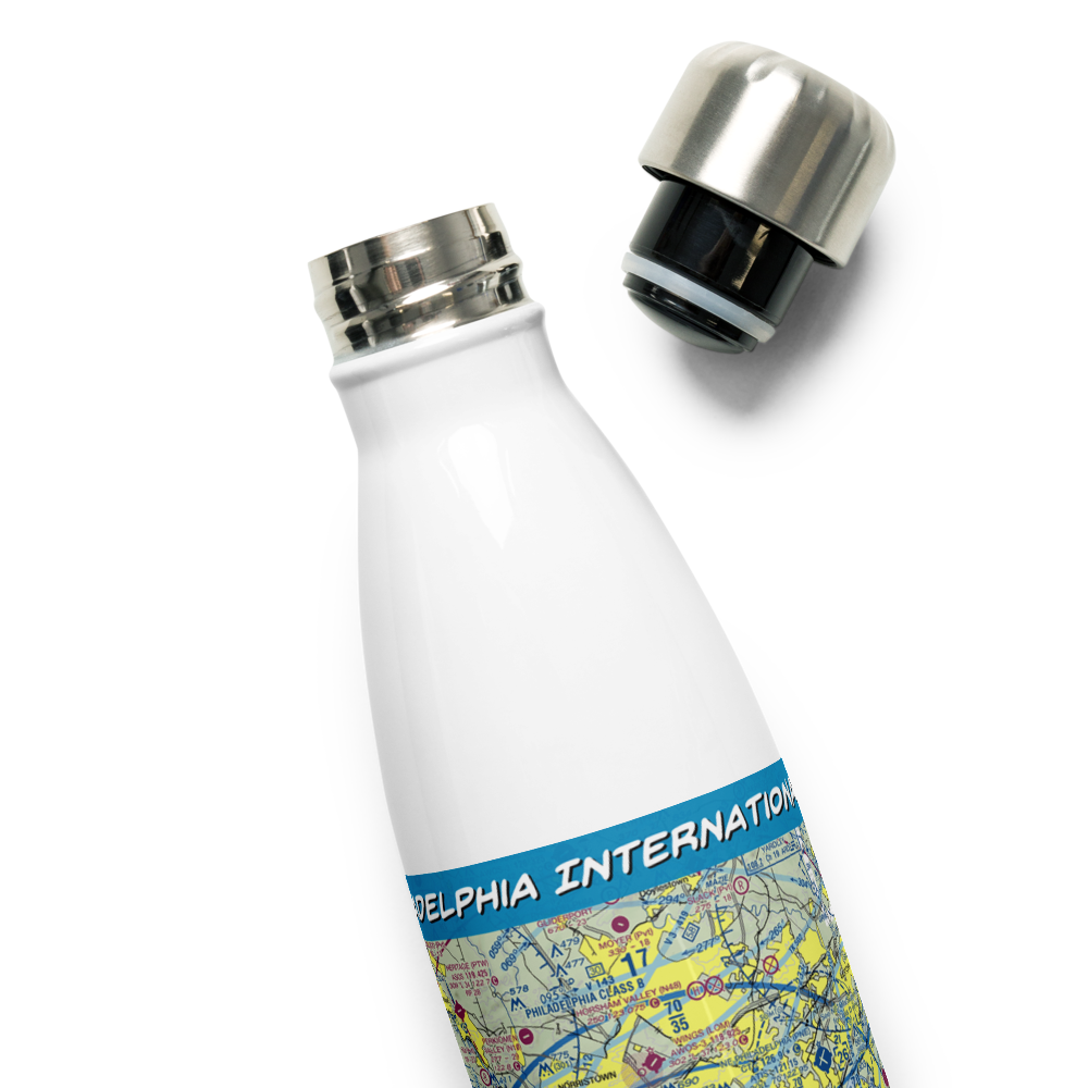 Philadelphia International Airport (PHL) VFR Sectional Water Bottle 