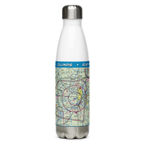 General Wayne A. Downing Peoria International Airport (PIA) VFR Sectional Water Bottle