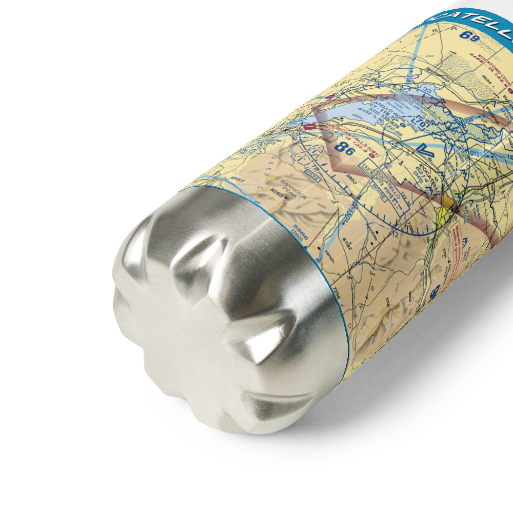 Pocatello Regional Airport (PIH) VFR Sectional Water Bottle 