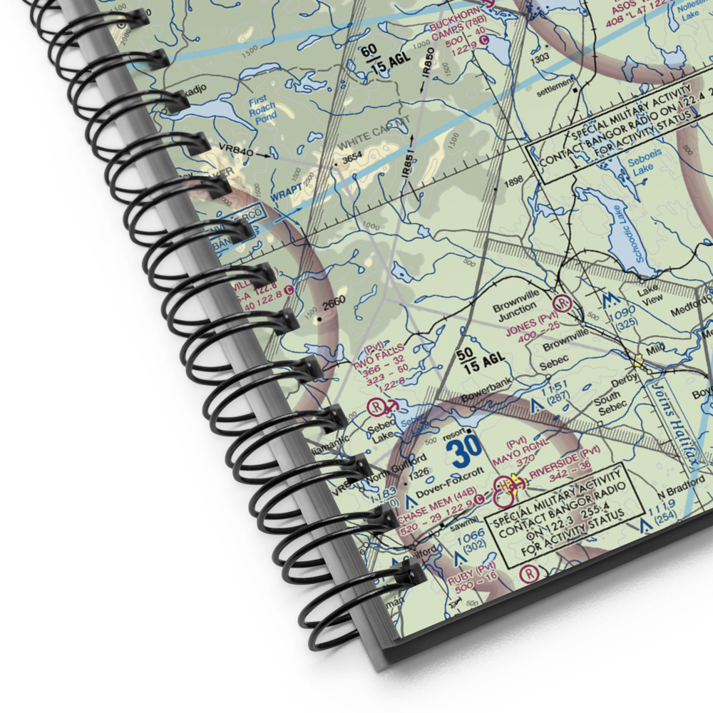 Millinocket Seaplane Base (70B) VFR Sectional Notebook 