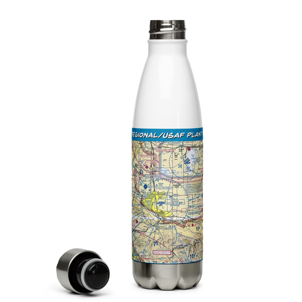 Palmdale Regional/USAF Plant 42 Airport (PMD) VFR Sectional Water Bottle 
