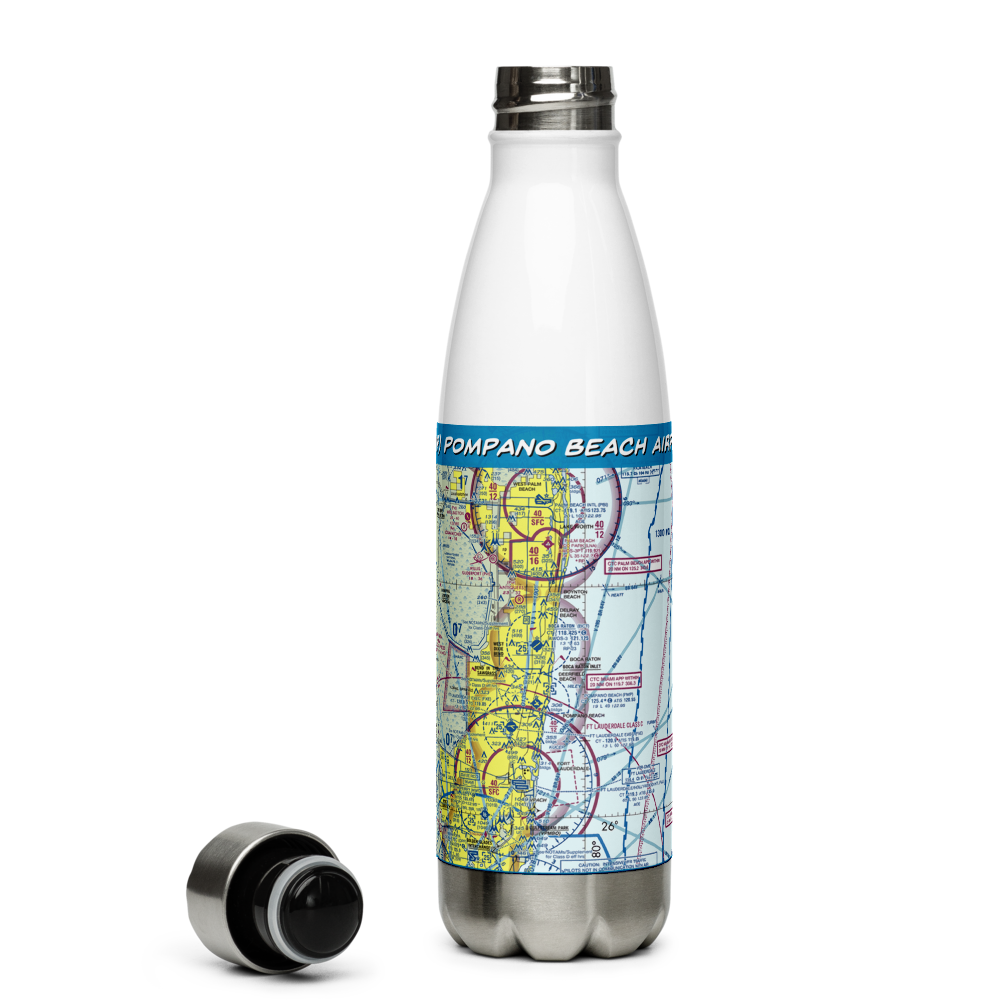 Pompano Beach Airpark (PMP) VFR Sectional Water Bottle 