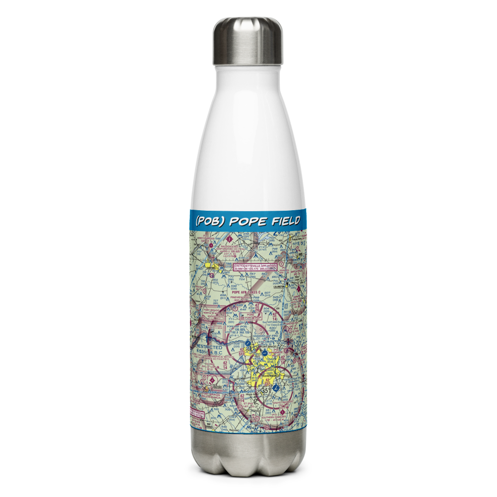 Pope Field (POB) VFR Sectional Water Bottle 