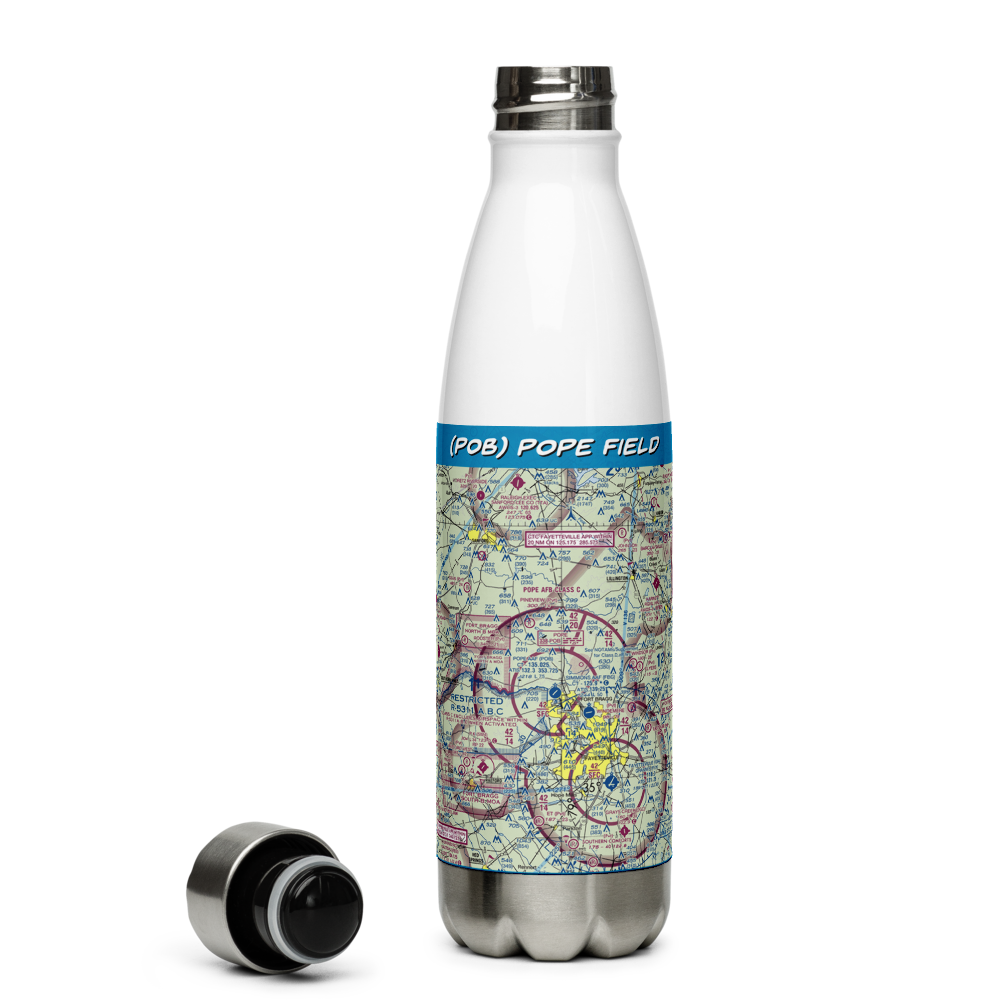 Pope Field (POB) VFR Sectional Water Bottle 