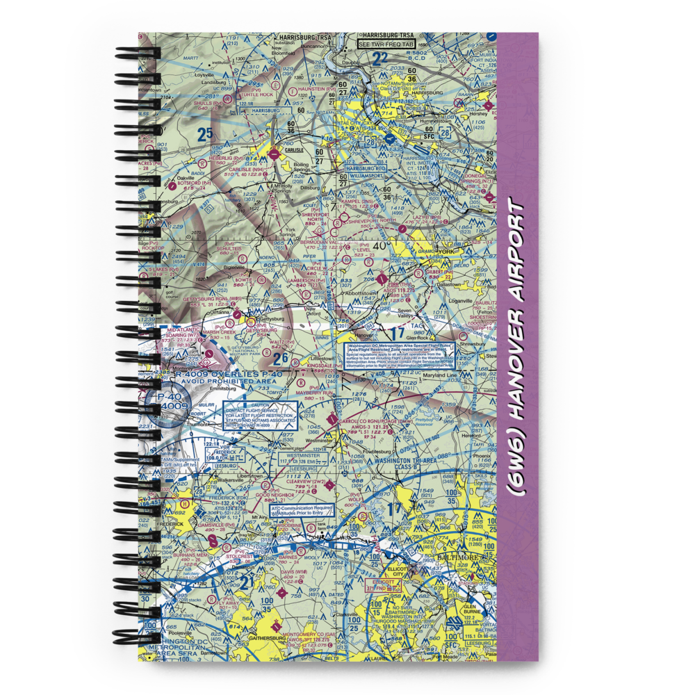 Hanover Airport (6W6) VFR Sectional Notebook 