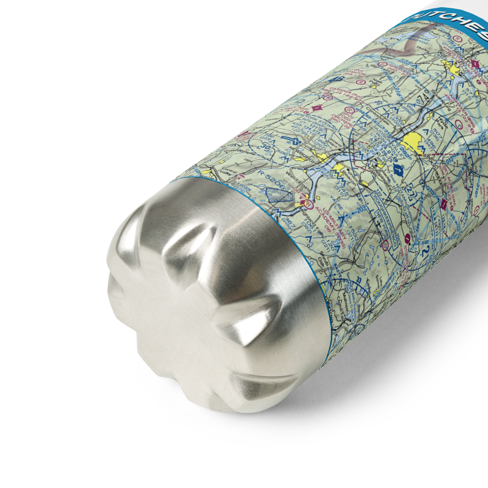 Dutchess County Airport (POU) VFR Sectional Water Bottle 