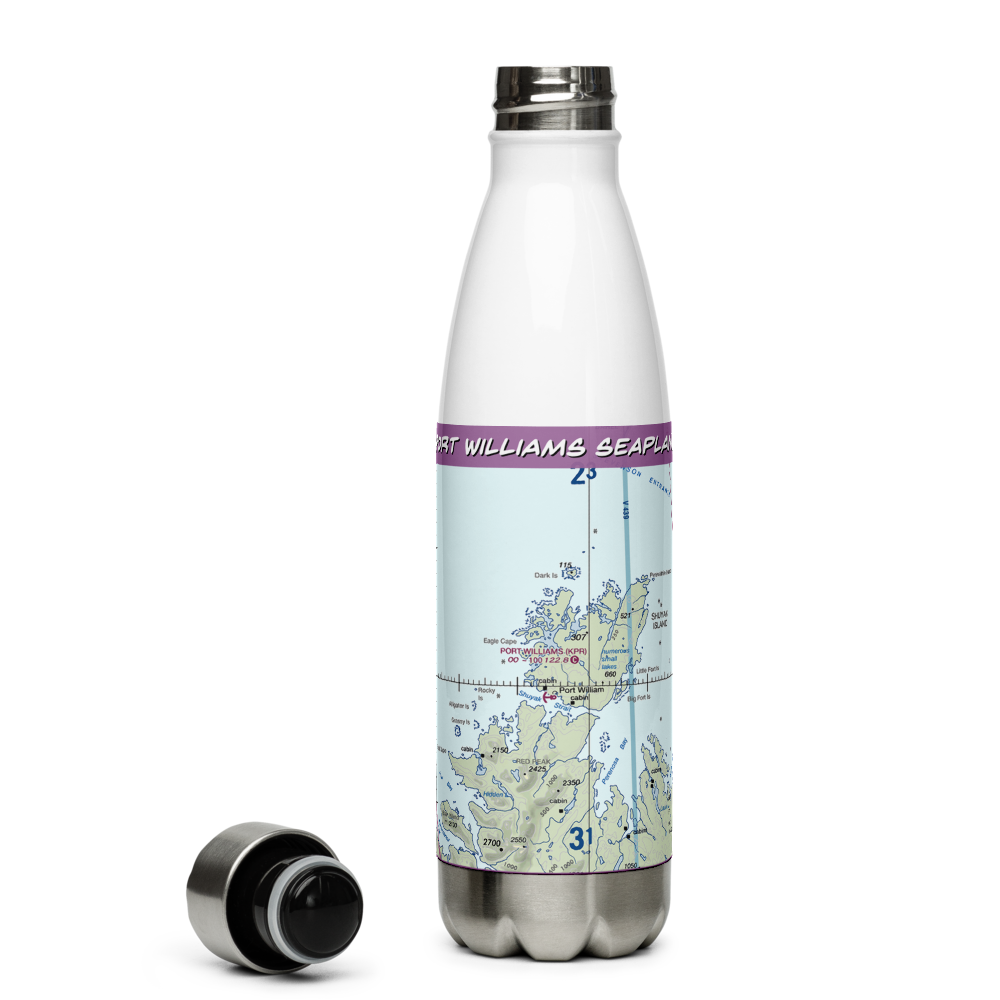 Port Williams Seaplane Base (KPR) VFR Sectional Water Bottle 