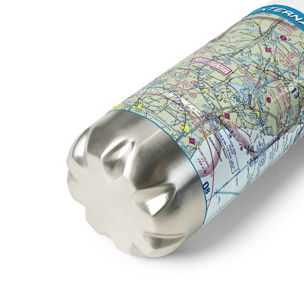Portsmouth International at Pease Airport (PSM) VFR Sectional Water Bottle 