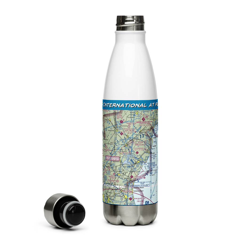 Portsmouth International at Pease Airport (PSM) VFR Sectional Water Bottle 