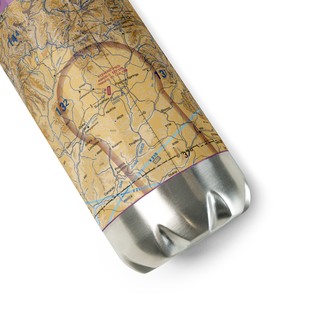 Stevens Field (PSO) VFR Sectional Water Bottle 
