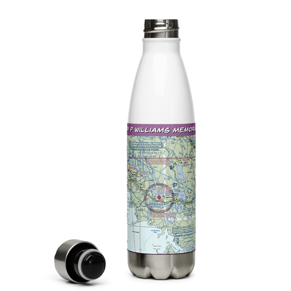 Harry P Williams Memorial Airport (PTN) VFR Sectional Water Bottle 