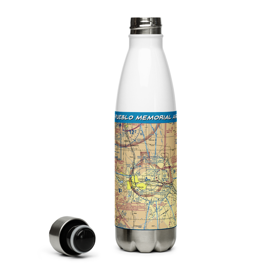 Pueblo Memorial Airport (PUB) VFR Sectional Water Bottle 