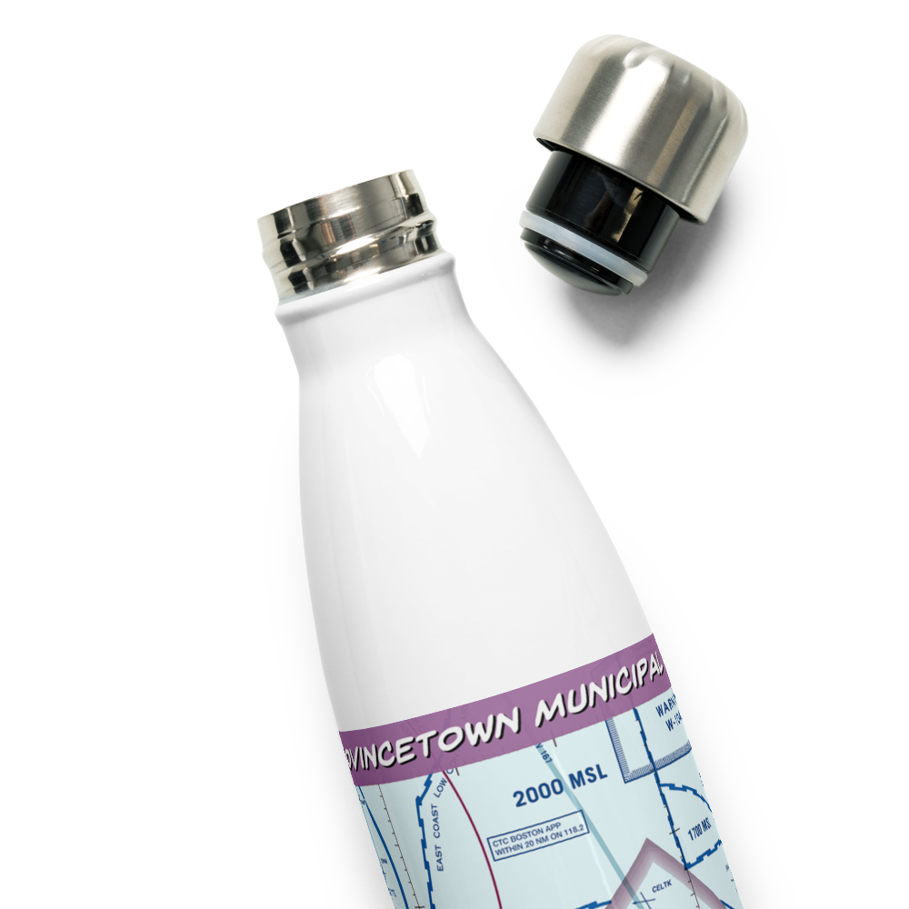 Provincetown Municipal Airport (PVC) VFR Sectional Water Bottle 