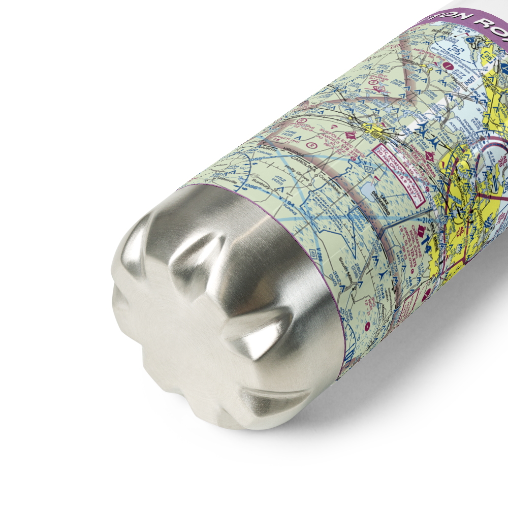 Hampton Roads Executive Airport (PVG) VFR Sectional Water Bottle 