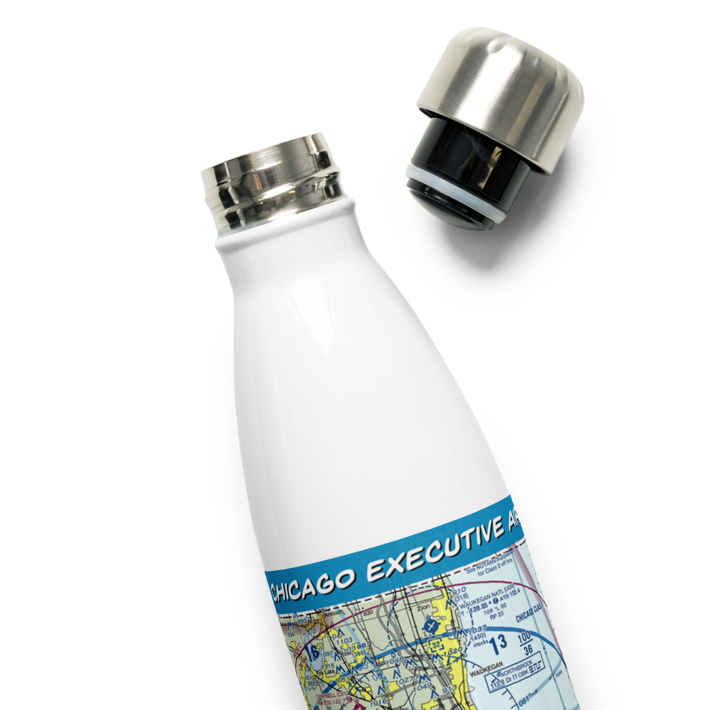 Chicago Executive Airport (PWK) VFR Sectional Water Bottle 