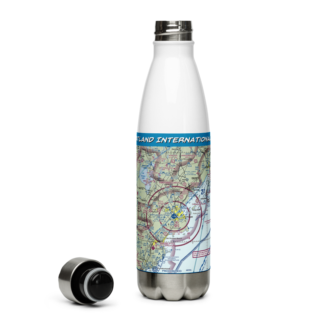 Portland International Jetport (PWM) VFR Sectional Water Bottle 