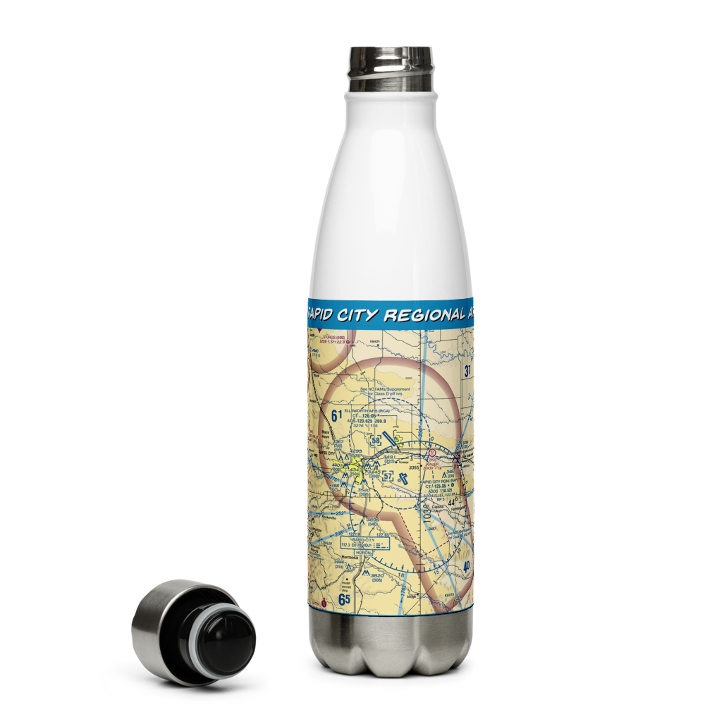 Rapid City Regional Airport (RAP) VFR Sectional Water Bottle 