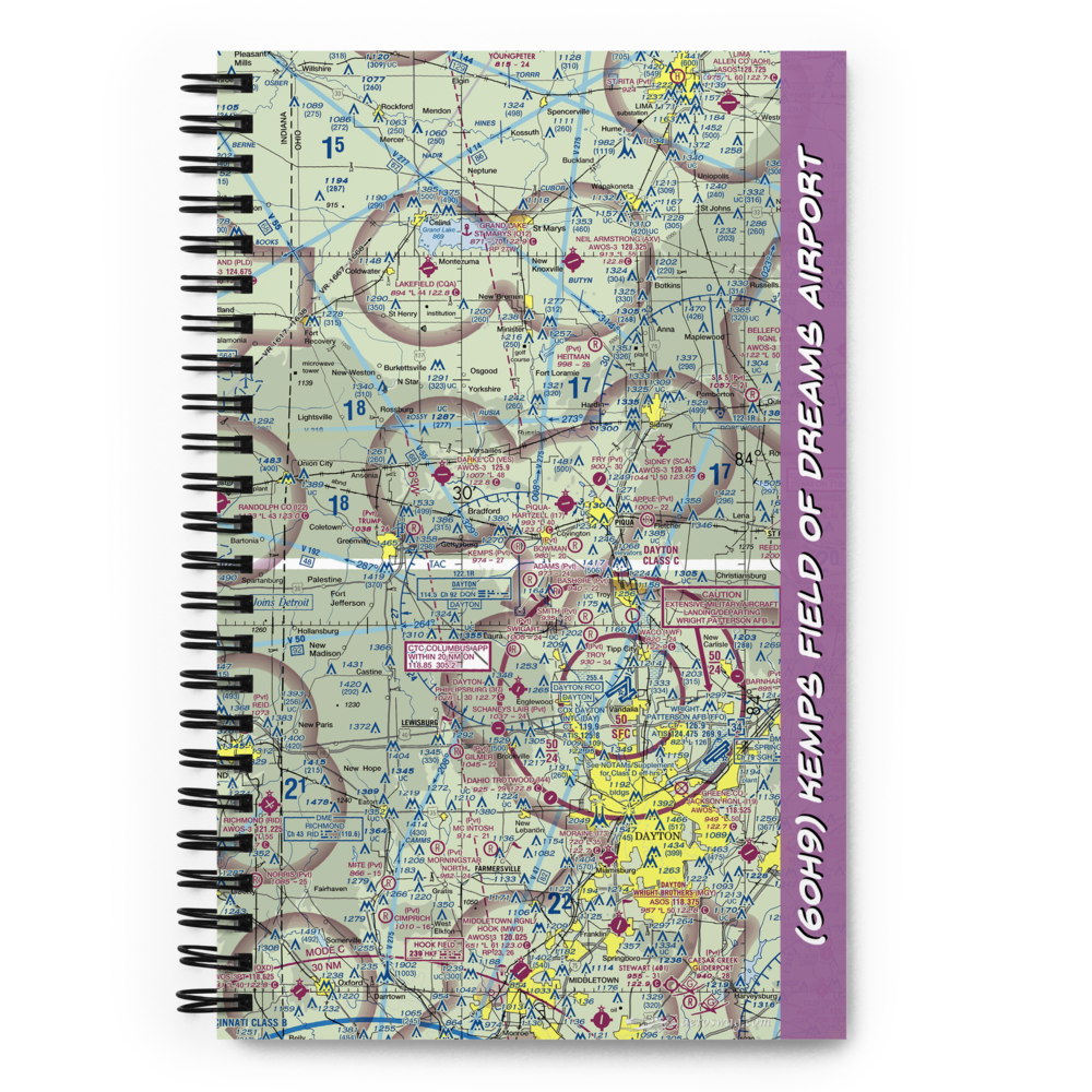 Kemps Field of Dreams Airport (6OH9) VFR Sectional Notebook 