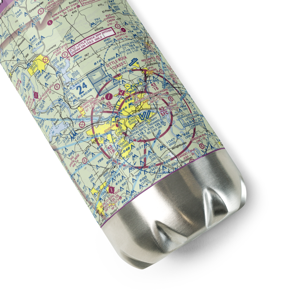 Robinson Army Air Field (RBM) VFR Sectional Water Bottle 