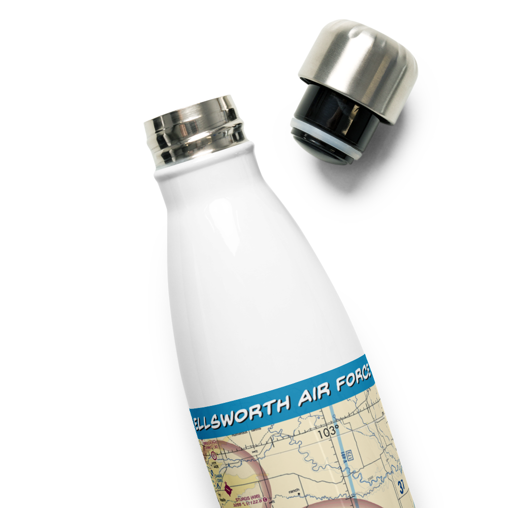 Ellsworth Air Force Base (RCA) VFR Sectional Water Bottle 