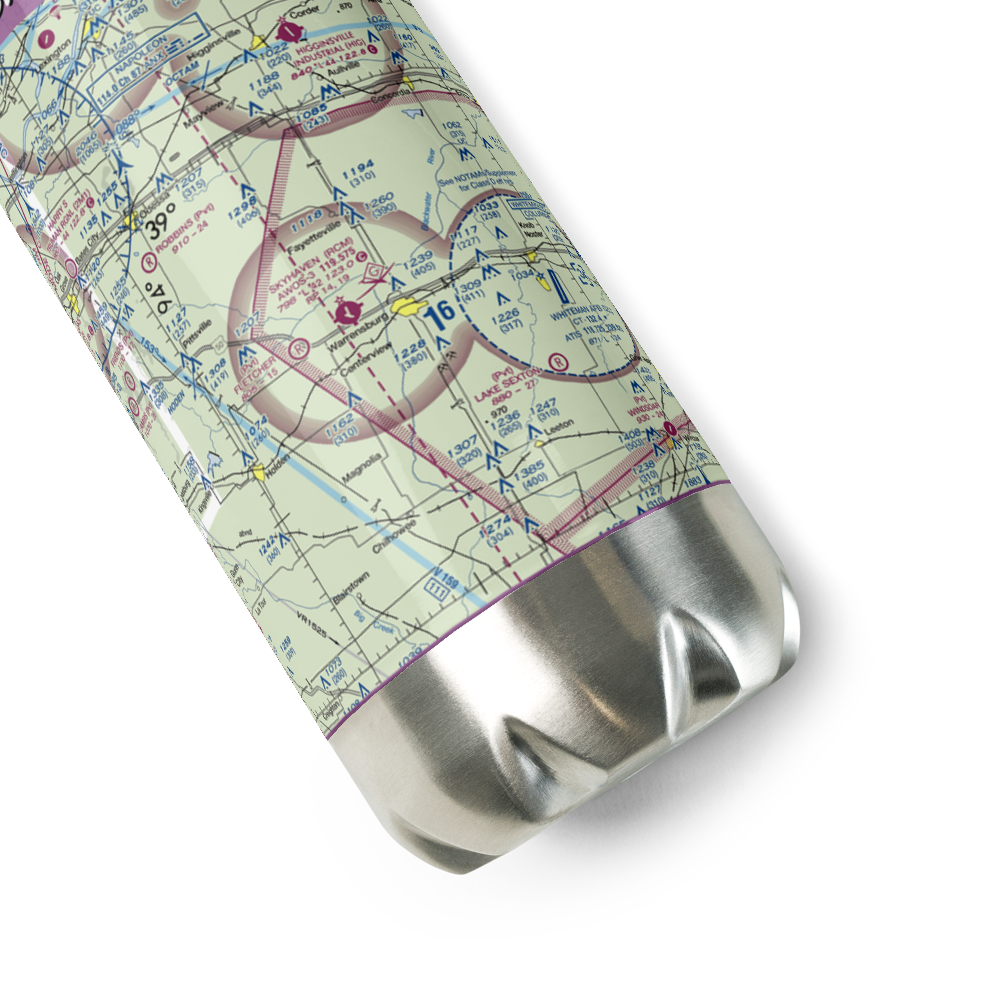 Skyhaven Airport (RCM) VFR Sectional Water Bottle 