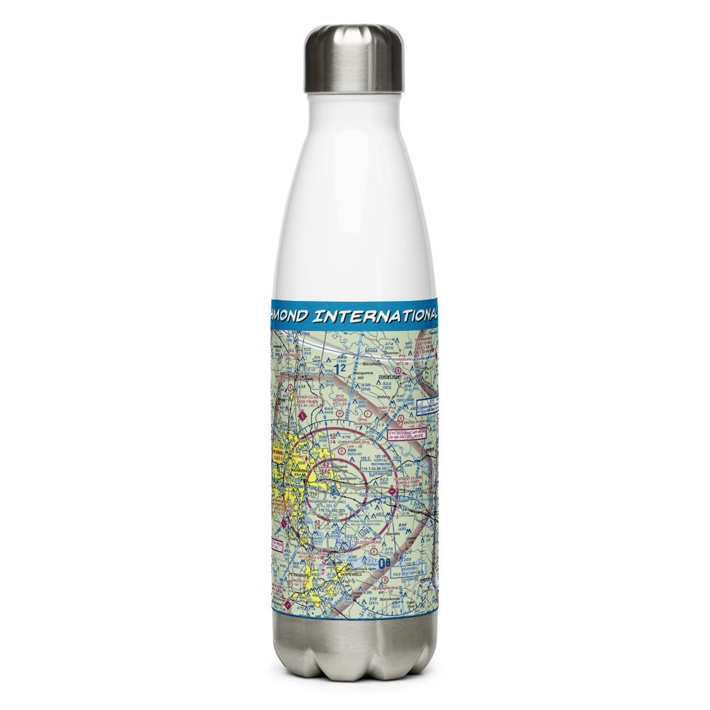 Richmond International Airport (RIC) VFR Sectional Water Bottle 